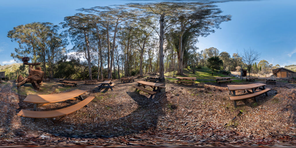 Bruns Theater Picnic Area Cal Shakes by Beth Cloutier 360 panorama photography